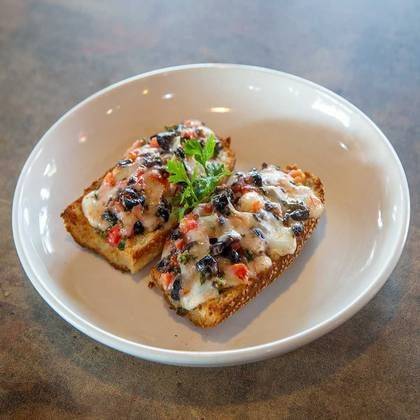 Olive Cheese Bruschetta
