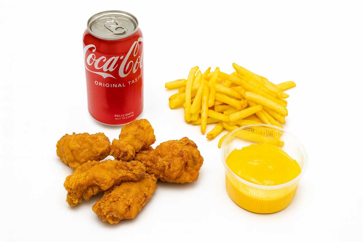 CHEDDAR & STRIPS menu