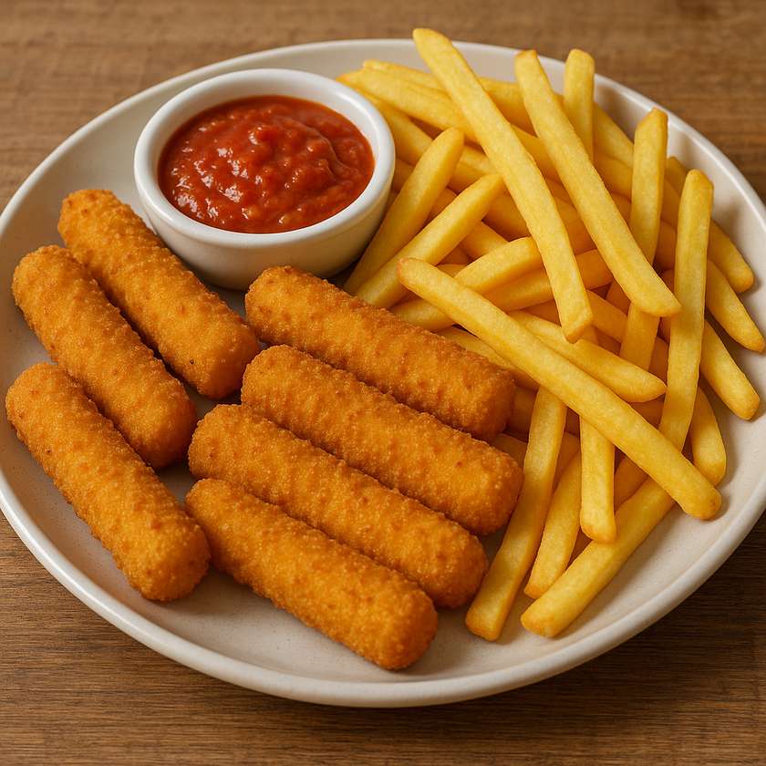 Mozzarelové tyčinky s Hranolkami