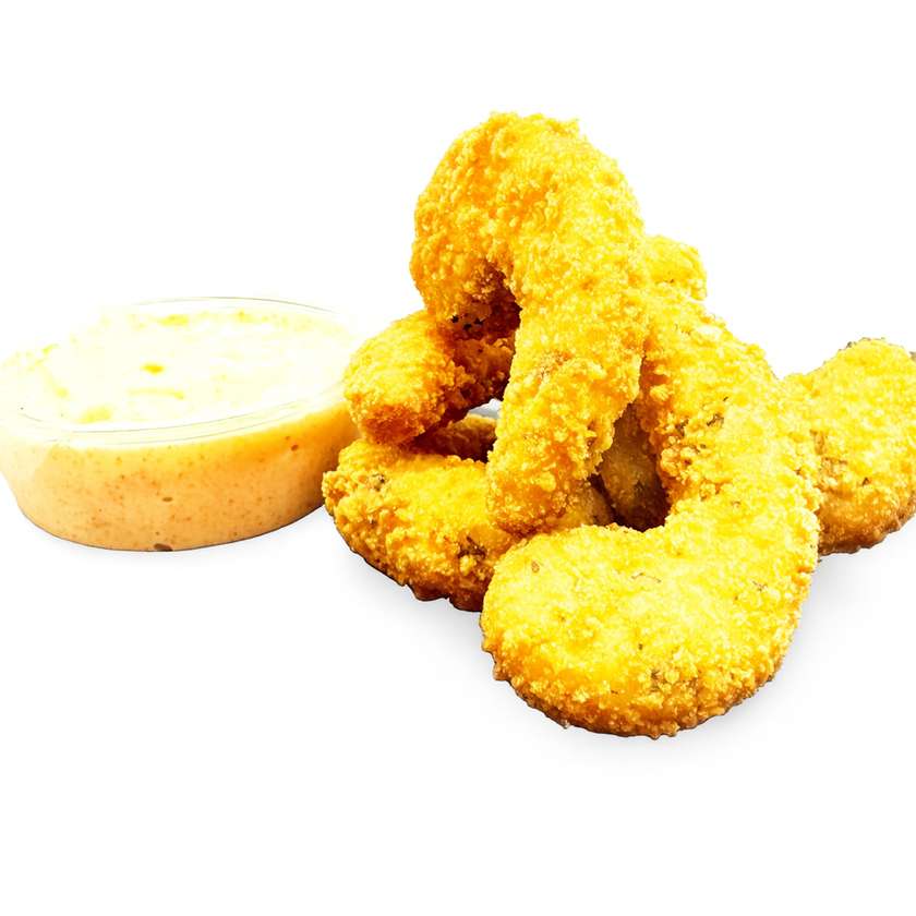 NOVINKA- 6ks. obalovaných surimi krevet, sriracha majonéza