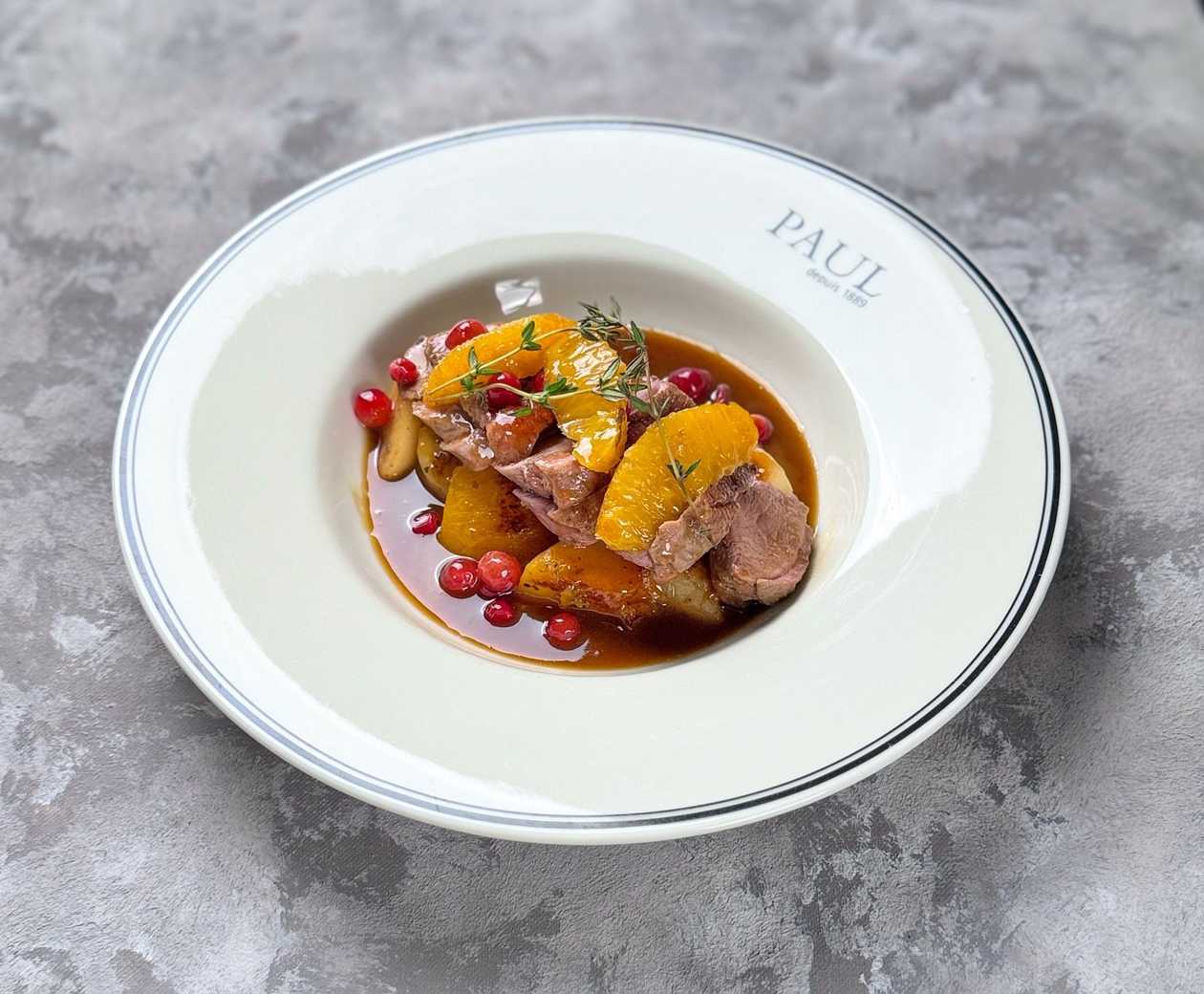 Duck fillet with cranberries