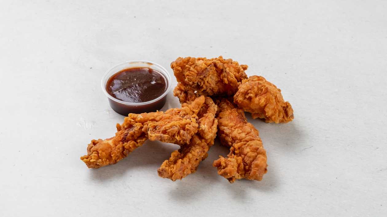 3ks. Louisianské kuřecí stripsy+ omáčka