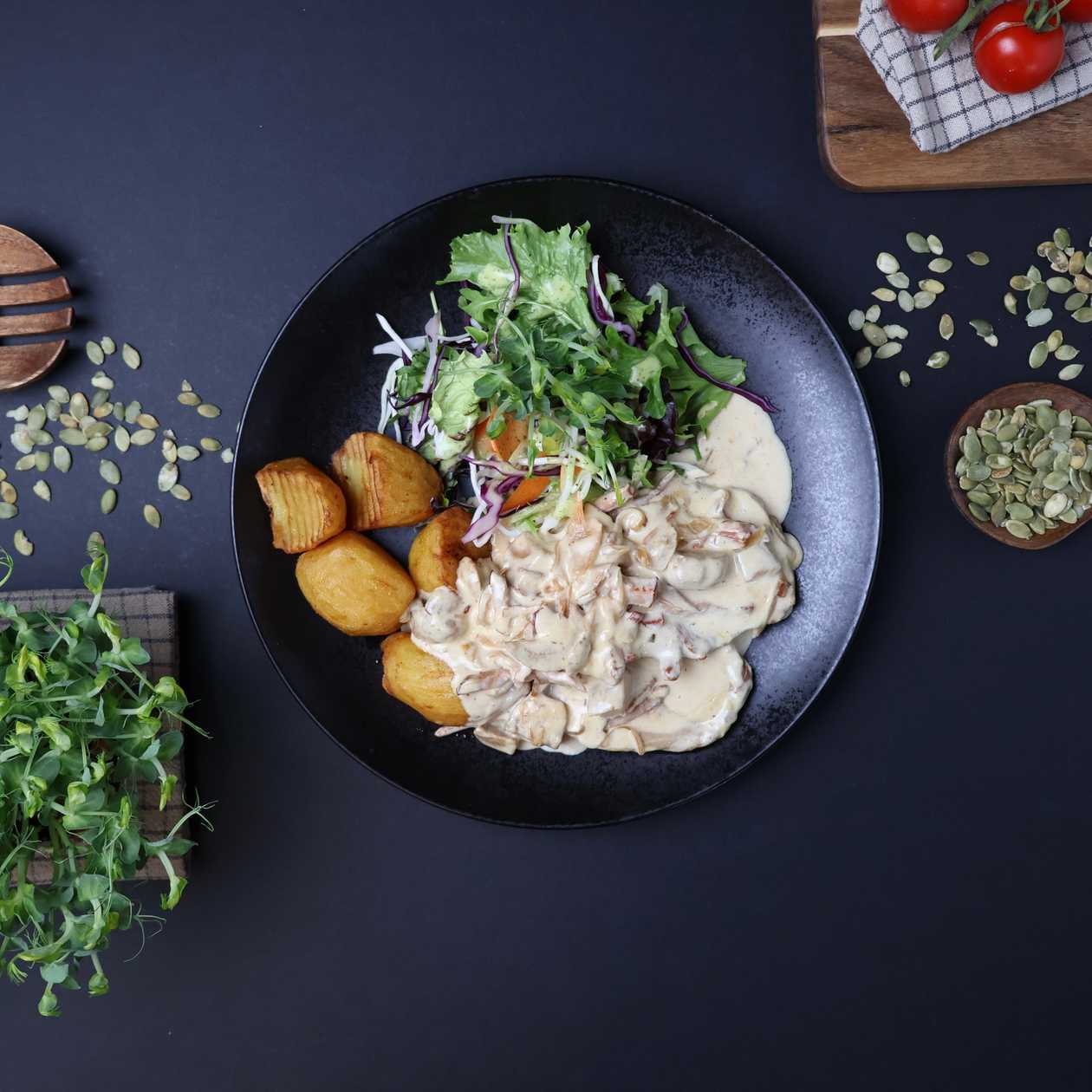 Pork fillet with boletus sauce