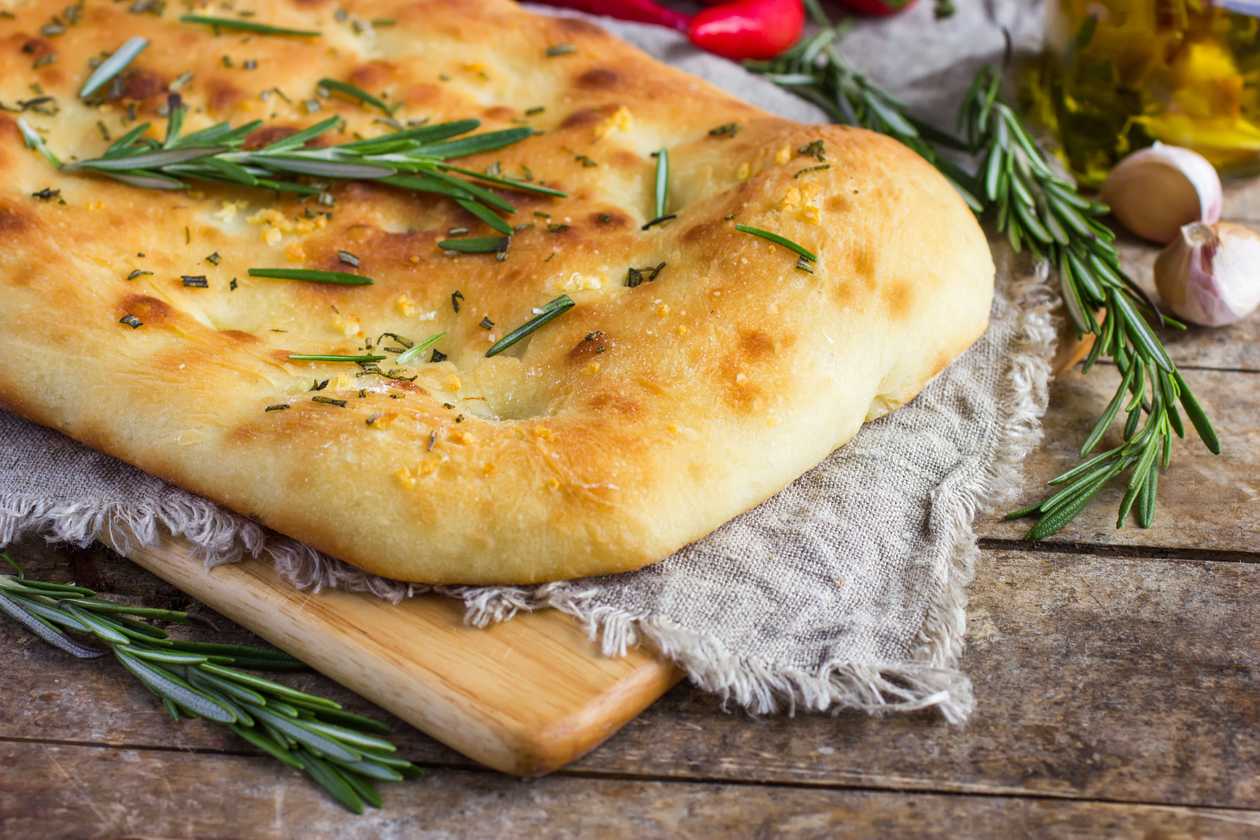 Homemade Italian focaccia