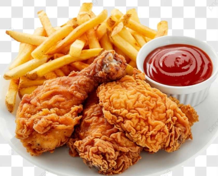 2 Pieces Fried Chicken with Fries