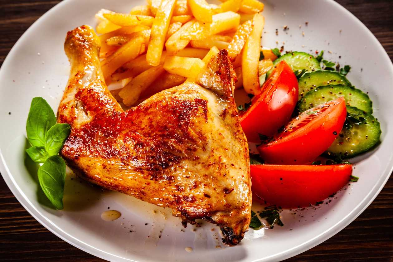 French Fries with Spicy Chicken