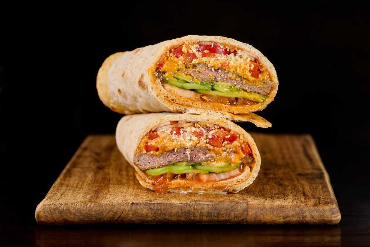 "Cheezy" Kebab in Lavash Bread