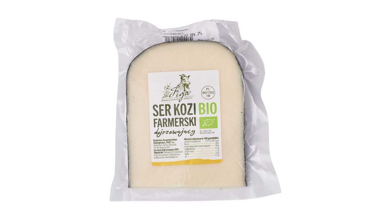 Ekologiczny ser kozi farmerski dojrzewający 200g