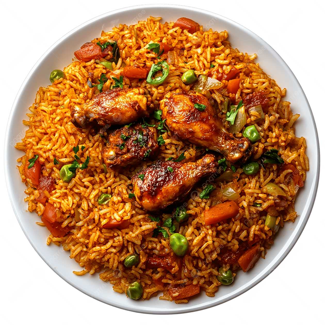 Jollof rice with grilled chicken