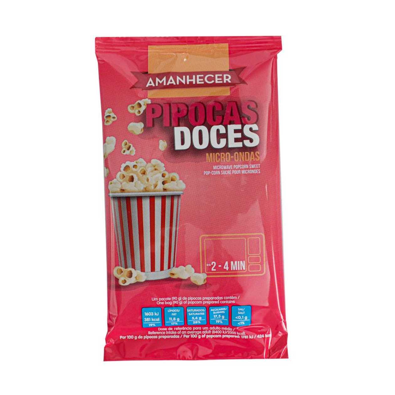 Pipocas Para Micro-Ondas Doces Amanhecer 90 g