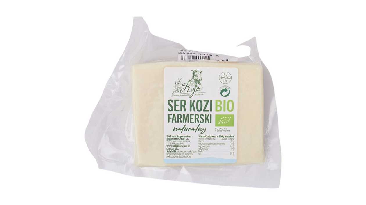 Ekologiczny ser kozi farmerski naturalny 200g