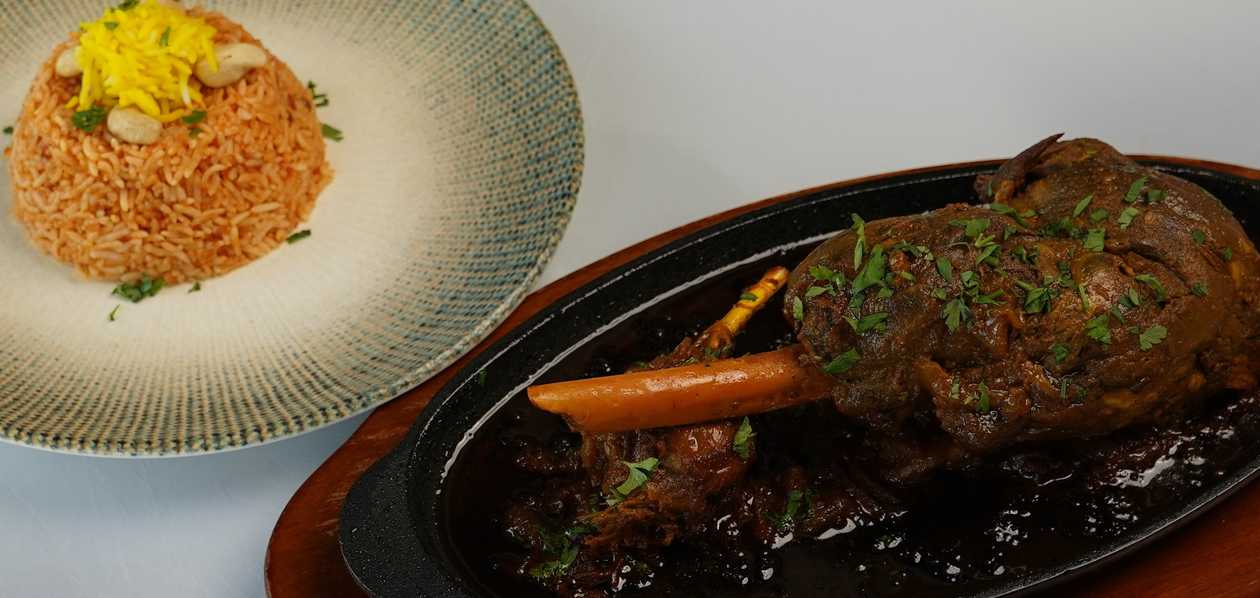 Lamb Shank and arabic rice