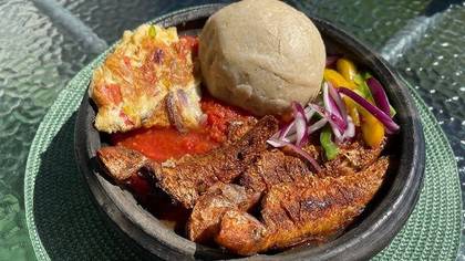 Banku with Pepper and Fish