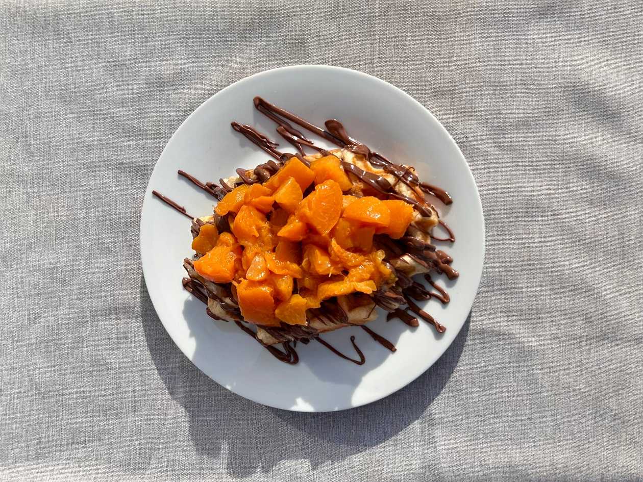 Vafle nutella, meruňky