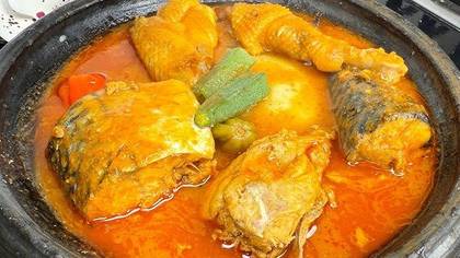 Fufu with Chicken Light Soup