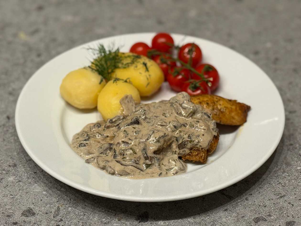 Polędwiczki z kurczaka w sosie pieczarkowym