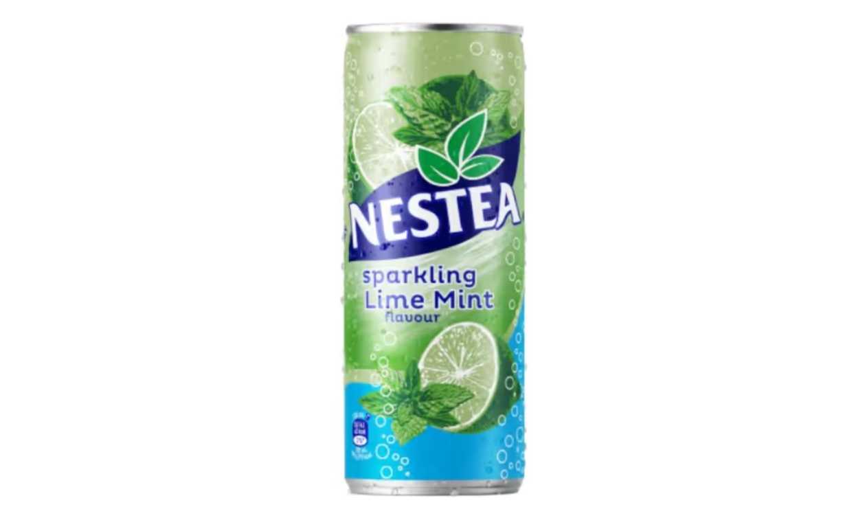 Gaseeritud jäätee Nestea laimi-piparmünd