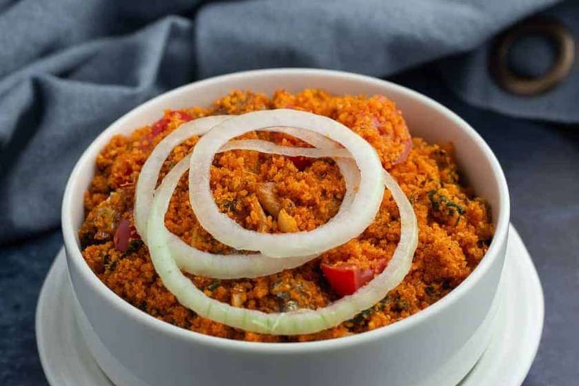 Gari Fotor with Fried Fish