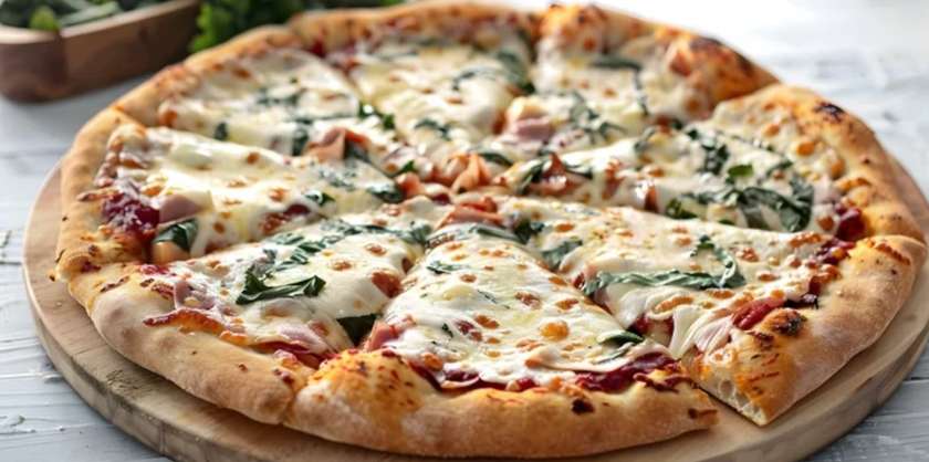 Con spinaci pizza