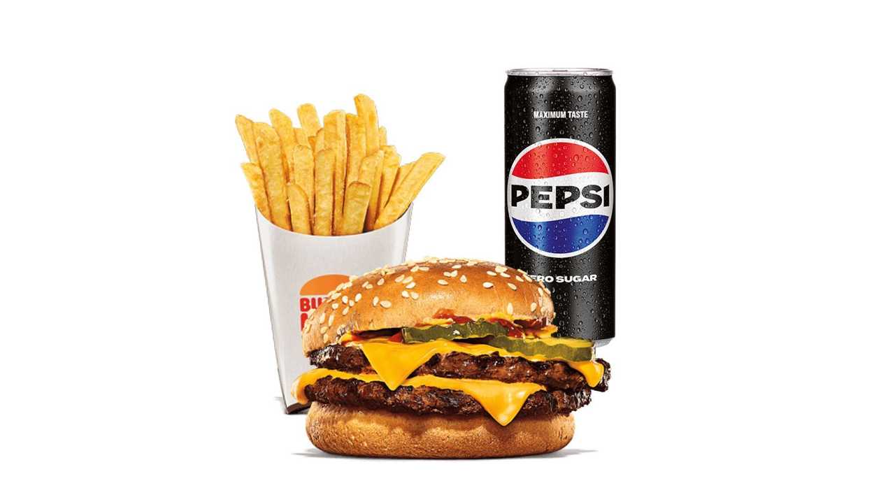 Double Cheese Burger Meal