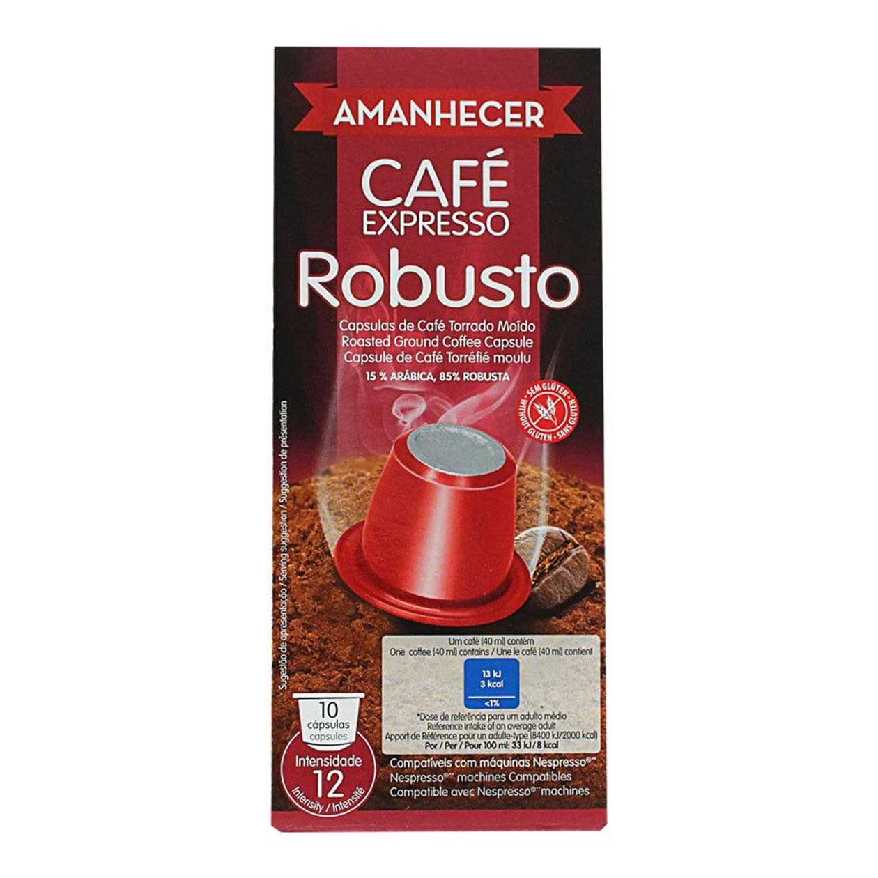 Café Cápsulas Robusto Compatível Com Nespresso Amanhecer 10 un