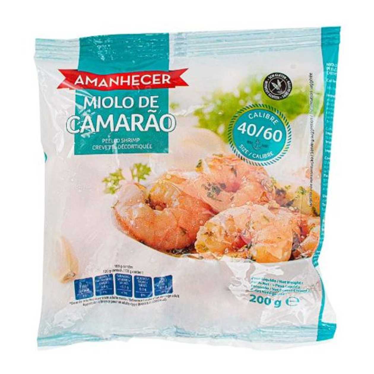 Miolo De Camarão 40/60 Amanhecer 200 g