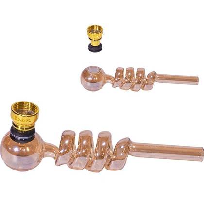 Cachimbo Vidro Espiral Cobre