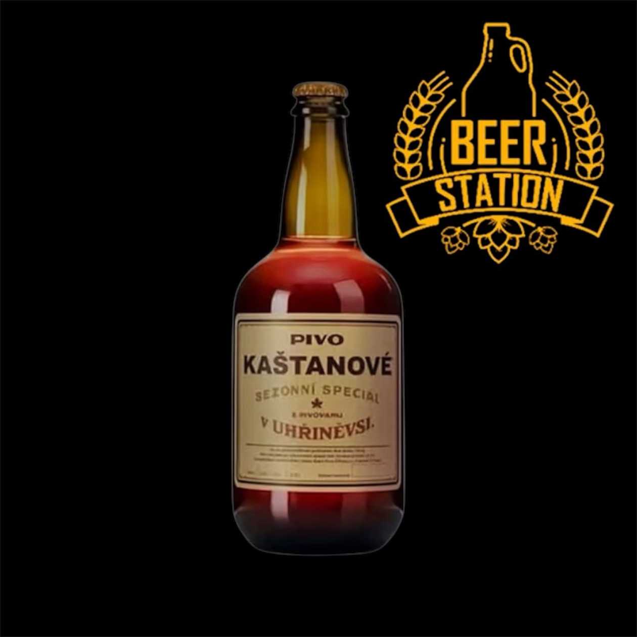 Gaštanové pivo 18° (Uhříněves) 0,5L