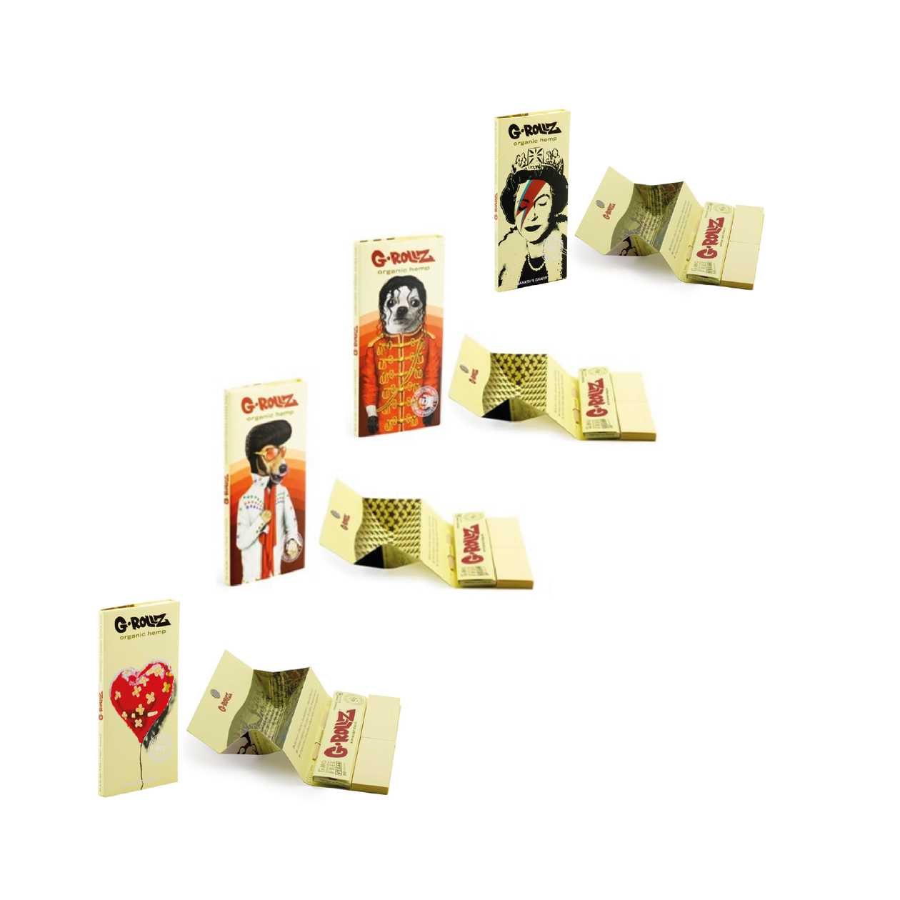 Pack de 50 Mortalhas de Cânhamo Amarelo KS + Filtros + Sopeira + Stick de Bambu