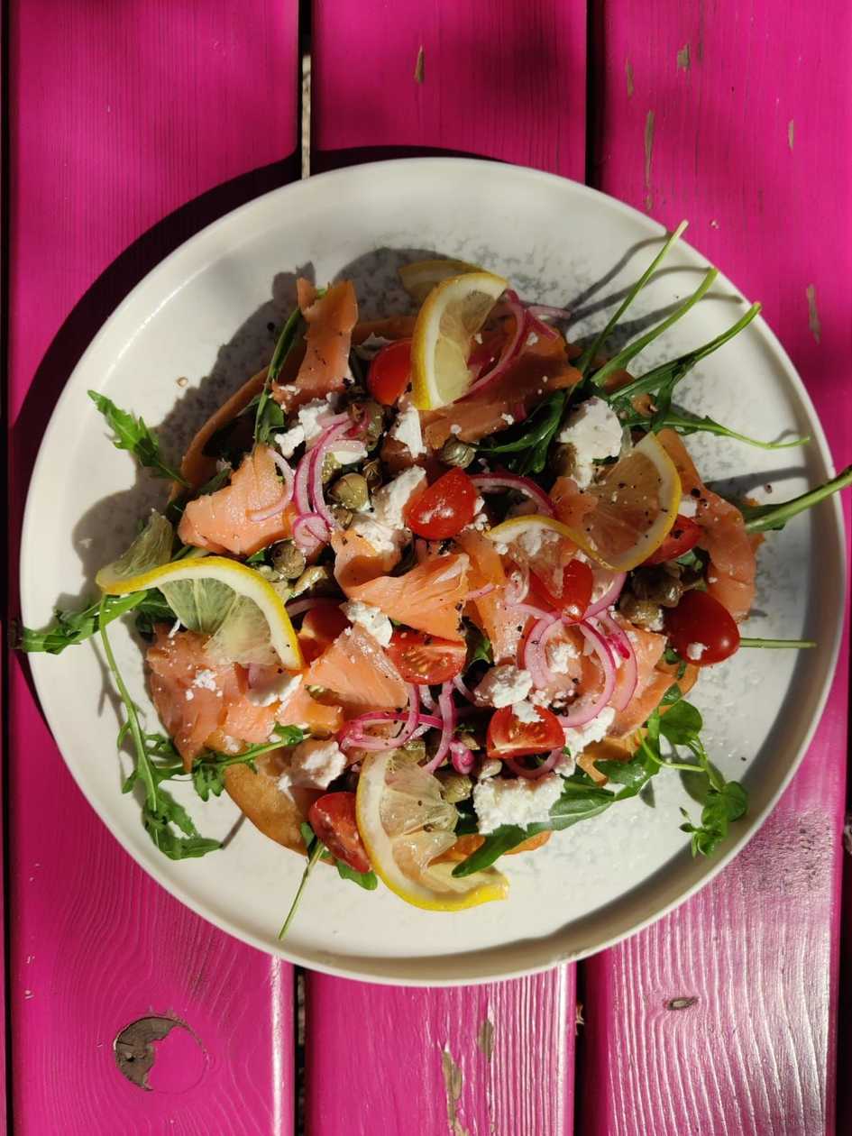 Salmon lángos