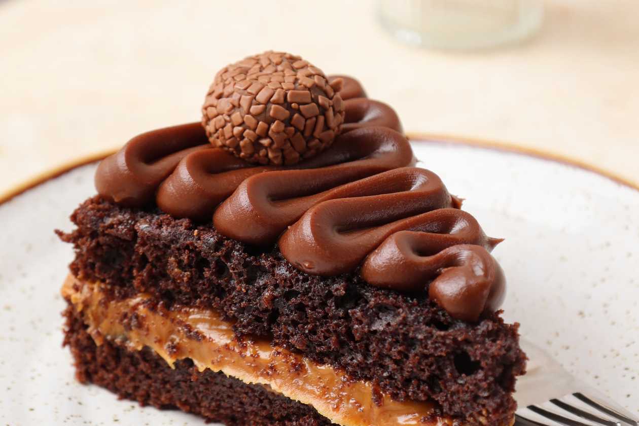 Chocolate, Dulce de Leche & Brigadeiro Cake