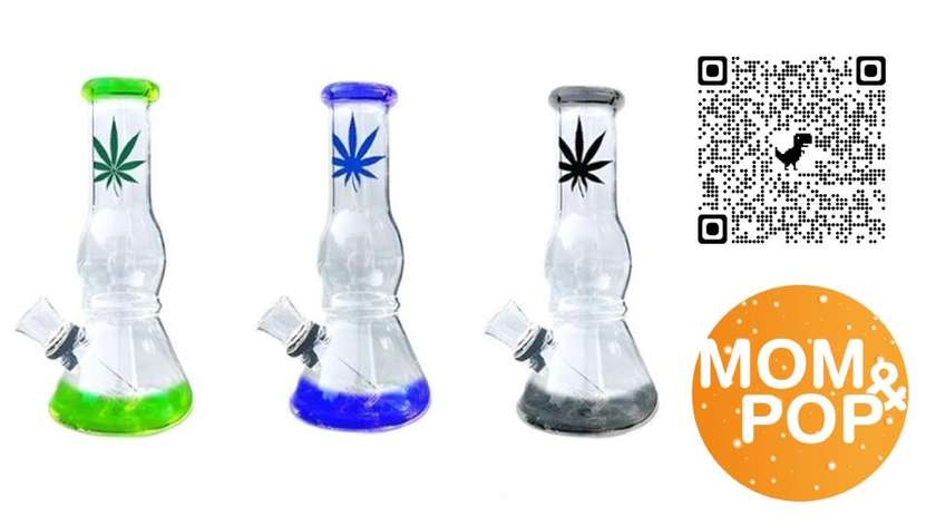 🆕 Weed Leaf Mini Bong, 12cm