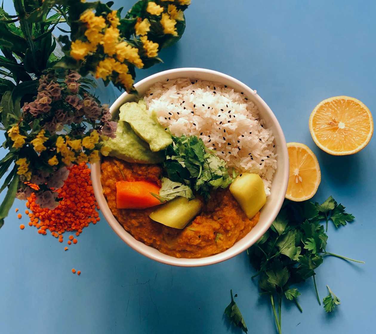 Indický VEGAN Dhal z červenej šošovice s paradajkami /A10/