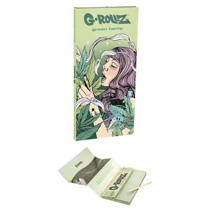 Pack de 50 Mortalhas de Cânhamo Verde KS + Filtros + Sopeira + Stick em Bambu - Fada