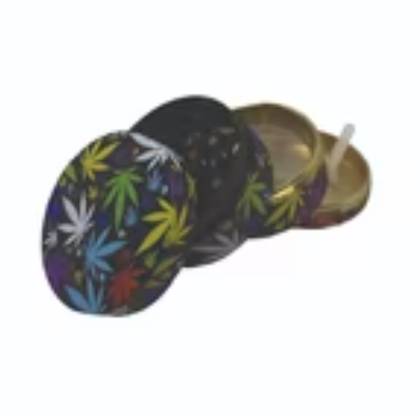 Grinder Metal 50mm 4P Folhas Coloridas