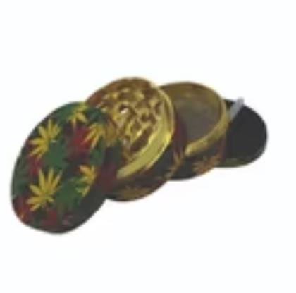 Grinder Metal 50mm 4P Folhas Rasta