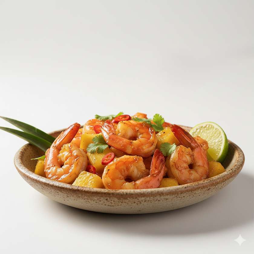 Shrimp with Pineapple