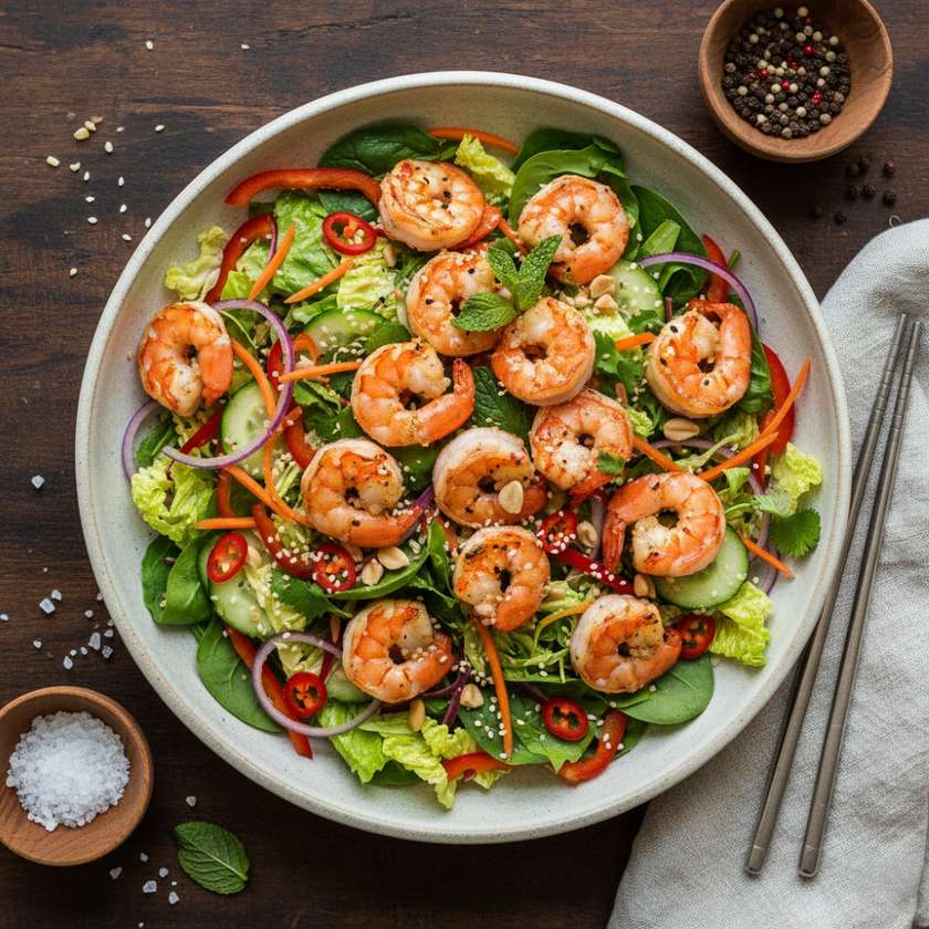 Asian Salad with Shrimps