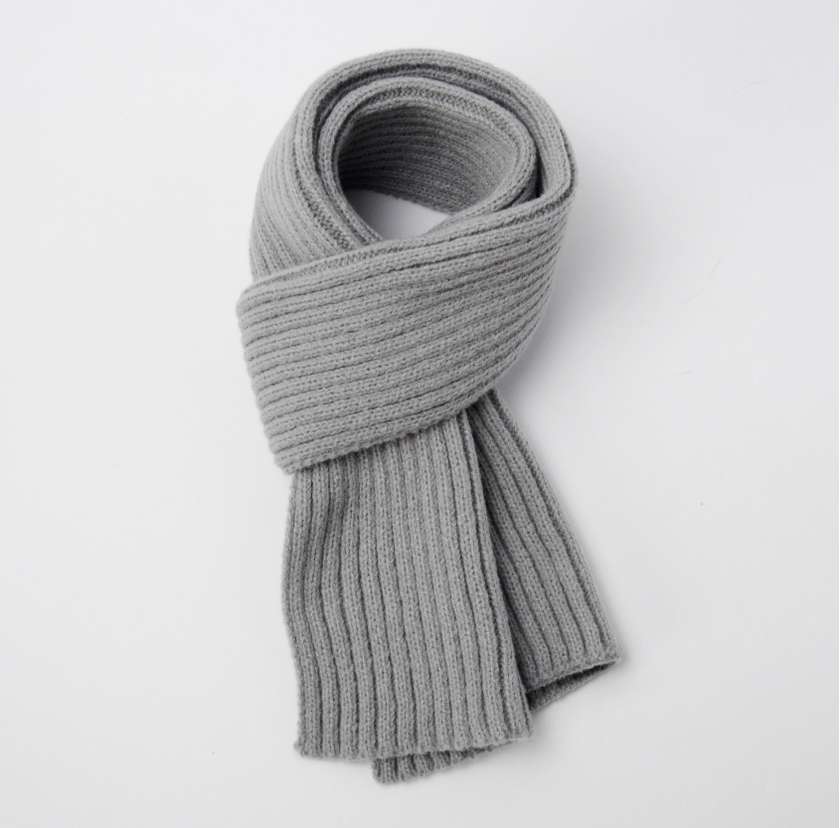 Warm Winter Series Solid Color Scarf(Gray)