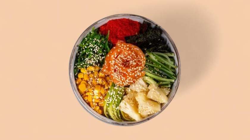Poke with salmon