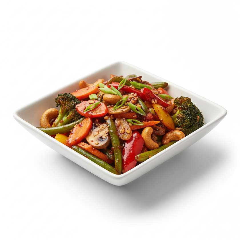 Schezwan Vegetables with Cashew Nuts
