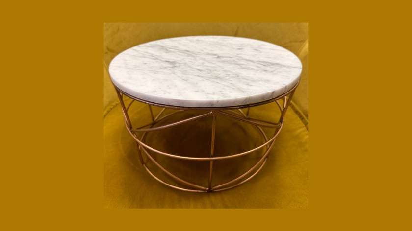 White Marble Cheese & Cake Stand Round