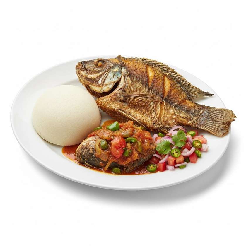 Whole Tilapia (Wet, Dry) & Ugali