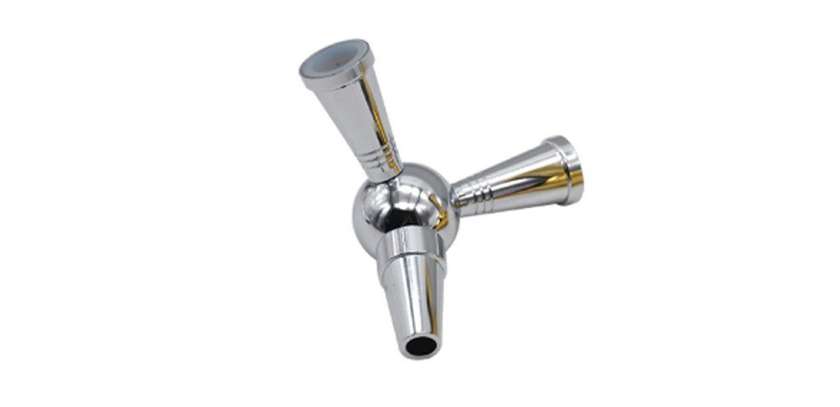 One To Two Hose Connector Adapter Silver