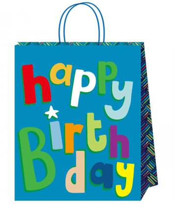Birthday Joy Blue Gift Bag (26*32*12cm)