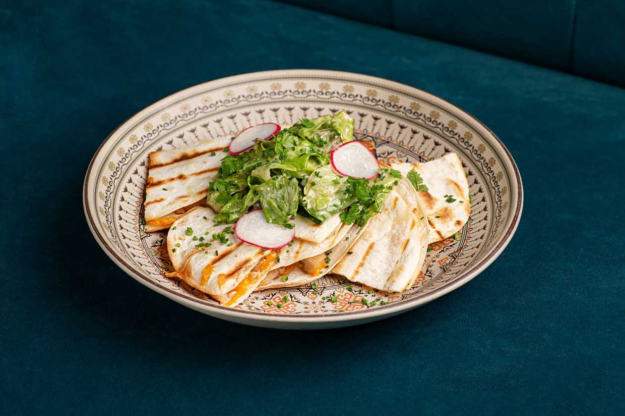 Quesadilla con pollo no picante