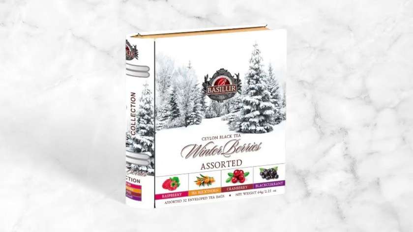 Basilur Winter Berries Assorted Tin Book 32 Envelopes