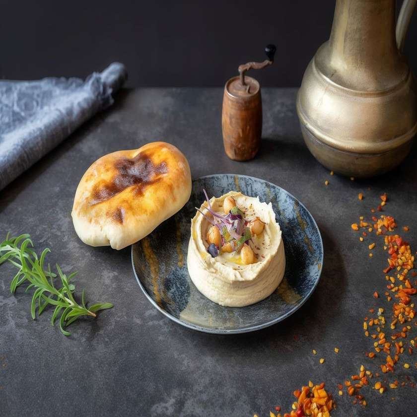 Homemade Hummus with Pita Bread