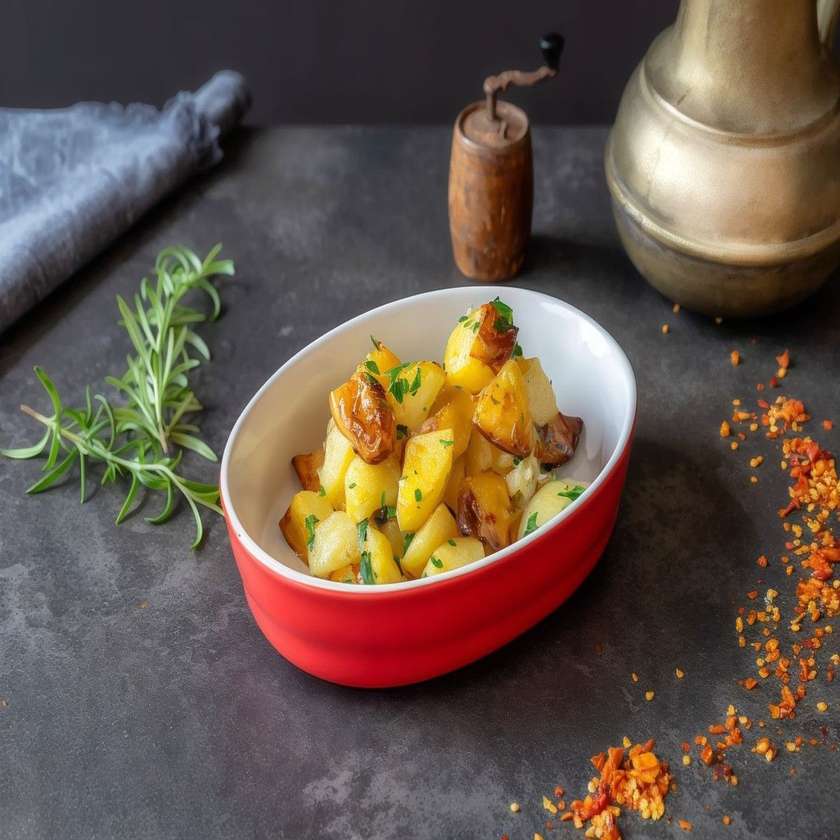 Oven-Baked Smashed Potatoes with Garlic and Parsley