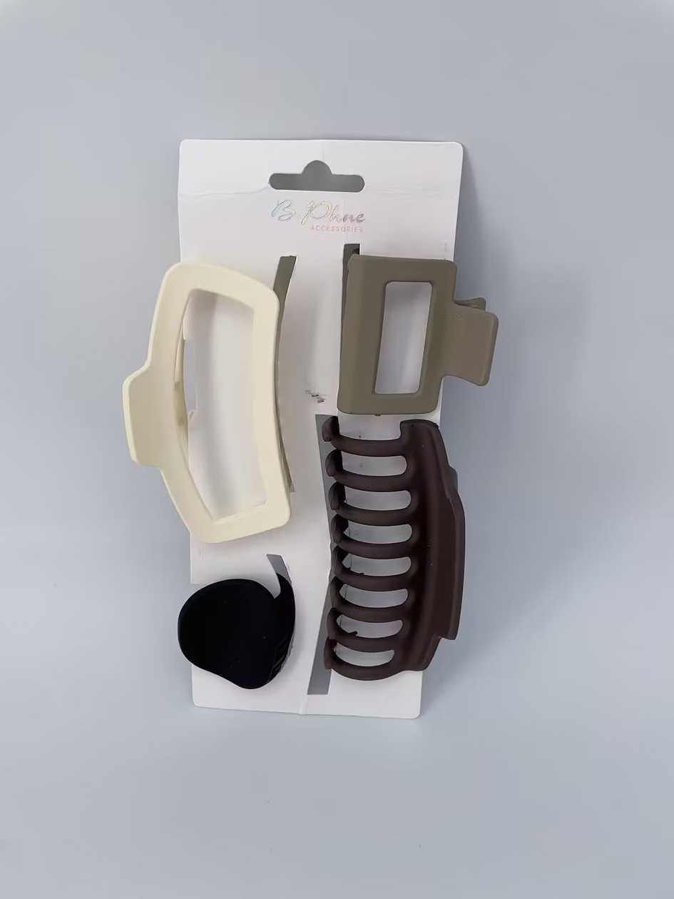 Square Hair Claw Clips (4 pcs)